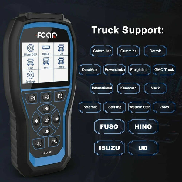 FCAR F506 Pro Heavy Duty Truck Car 2 in 1 Full Systems Scanner Diagnostic Tool - Auto Lines Australia