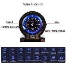 Load image into Gallery viewer, VJOYCAR V10 Car HUD OBD2 Scanner Smart Gauge Head Up Display Speed Monitoring