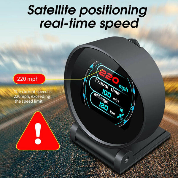 New V96 Car HUD Gauge/Inclinometer Slope Meter/Day Clock/Compass Automotive Digi - Auto Lines Australia