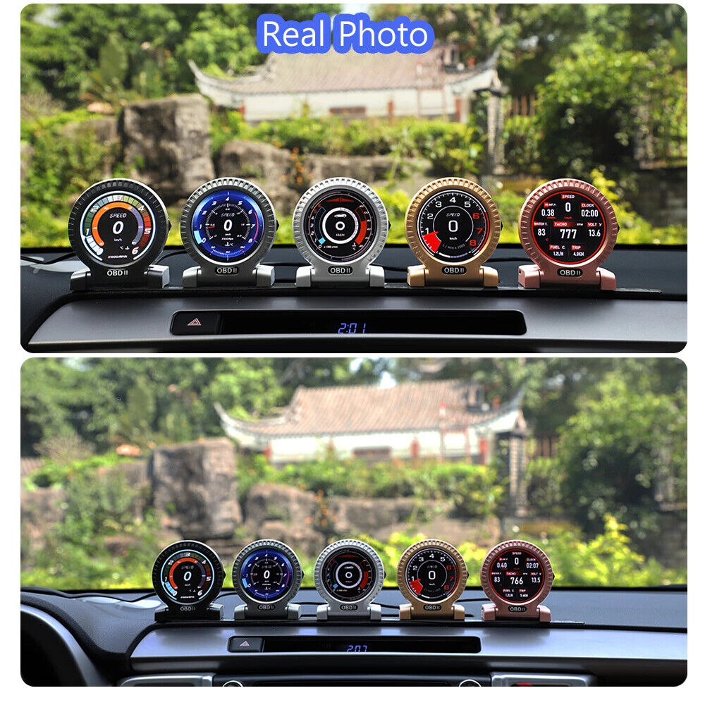 VJOYCAR V10 Car HUD OBD2 Scanner Smart Gauge Head Up Display Speed Monitoring
