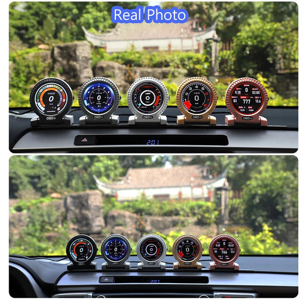 VJOYCAR V10 Car HUD OBD2 Scanner Smart Gauge Head Up Display Speed Monitoring