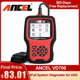 Ancel VD700 OBD2 Scanner Car Diagnostics Full System Diagnostic Scanner Tool EPB