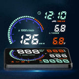 5.5" Car HUD Head Up Display OBD2 Diagnostic Tool Projector Digital Speedometer
