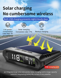 Wireless Car HUD HEAD-UP DISPLAY Solar Panel Digital Speedometer Universal GPS
