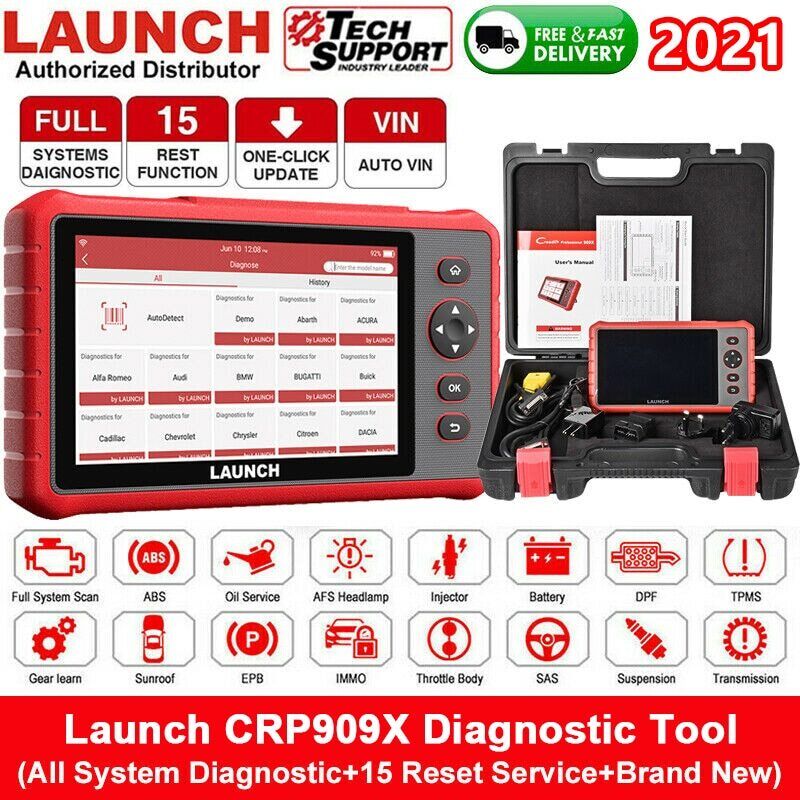 LAUNCH CRP909X OBD2 Scanner All Full System ECU DPF TPMS Car Diagnostic Tool Secondary image