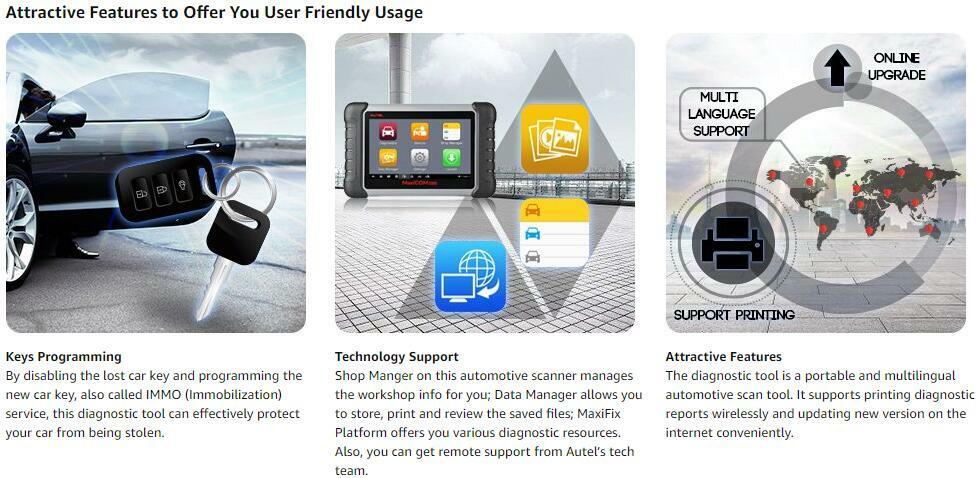 Special Order - Autel MaxiCOM MK808 OBD2 All System ECU Fault Code Reader Reset Diagnostic Scan Tool Key IMMO Coding MX808 DPF SRS ABS SRS SAS EPB BMS - AU VERSION