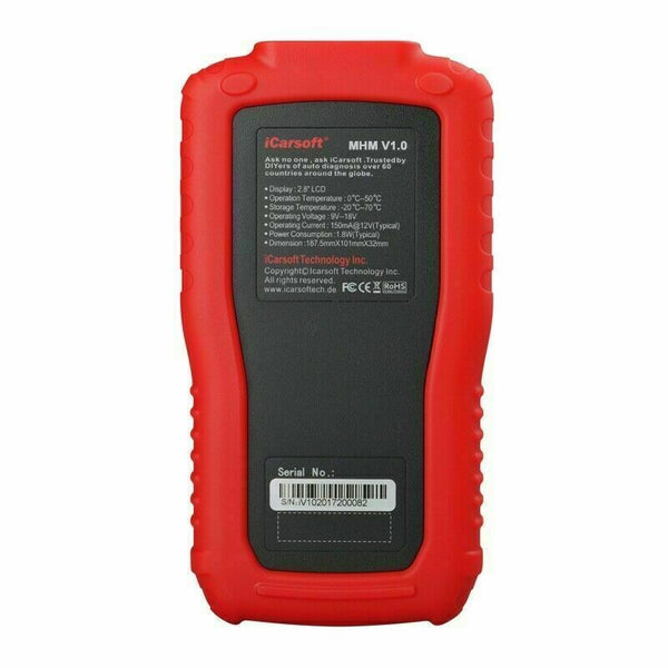 iCarsoft KR V1.0 MULTI-SYSTEM DIAGNOSTIC SCANNER TOOL FOR KIA HYUNDAI DAEWOO AUS