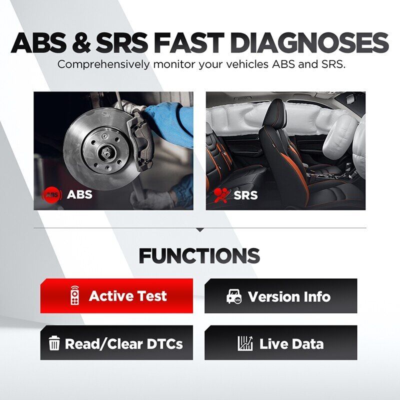 LAUNCH CR629 OBD2 Scanner Car Code Reader Active Tests ABS SRS Diagnostic tool - Auto Lines Australia