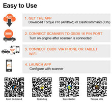 Load image into Gallery viewer, FOXWELL WiFi OBD2 Scan Tool For iPhone/Android Car OBDII Engine Data Code Reader