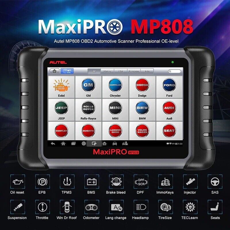 Autel MaxiPRO MP808 Diagnostic Tools with Bi-directional Control OE-level OBD2 Secondary image