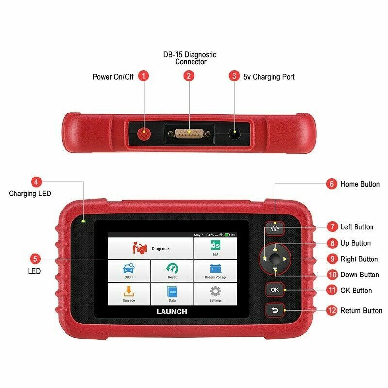 LAUNCH X431 CRP129X OBD2 Scanner Engine ABS SRS SAS AT TPMS EPB Diagnostic Tool - Auto Lines Australia