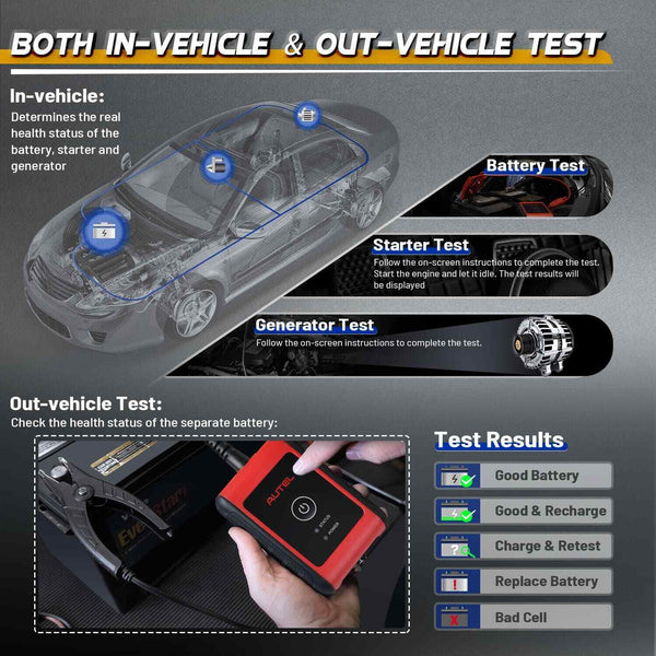 Autel MaxiBAS BT508Car Battery Tester,Automotive Cranking&Charging System Analyz