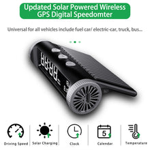 Load image into Gallery viewer, Updated Solar-powered GPS HUD S200 Wireless Digital Speedometer KMH MPH Electron - Auto Lines Australia