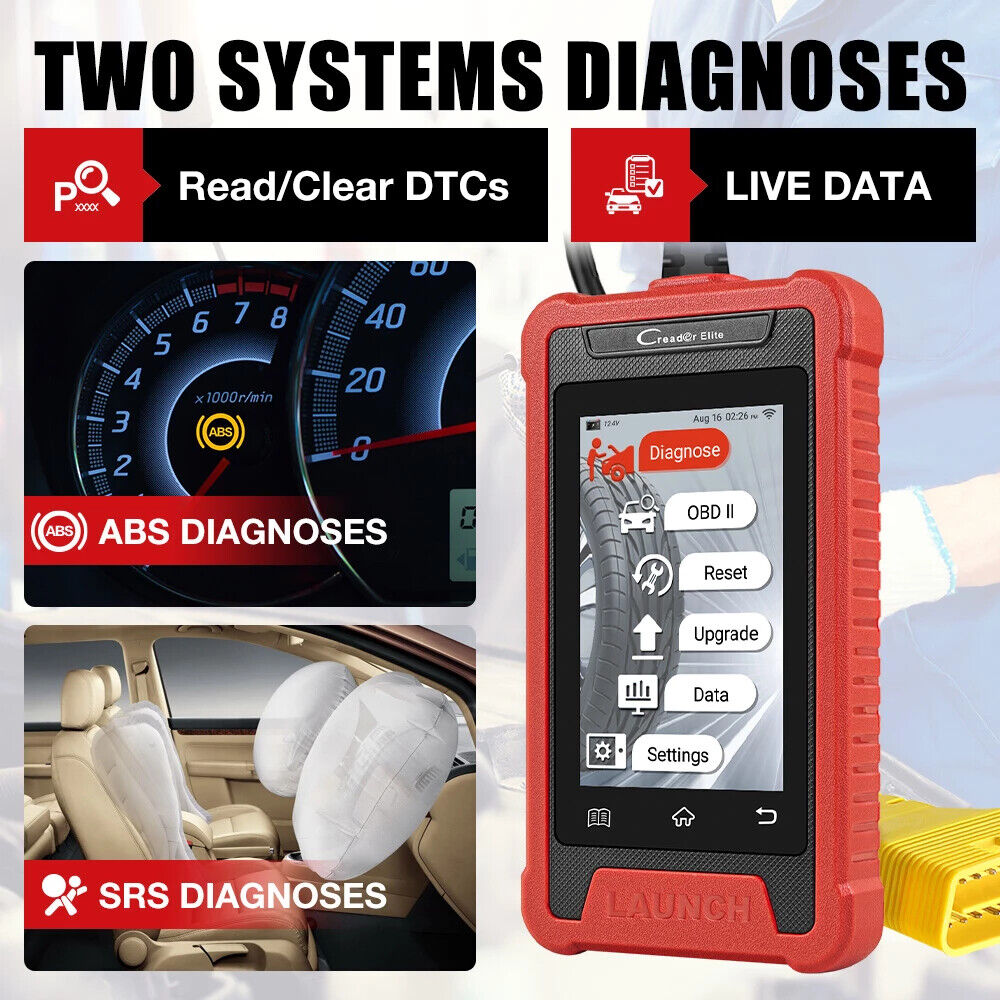 LAUNCH X431 Elite CRE202 Automotive OBD2 Diagnostic Tool with Full System Scan & Code Reading