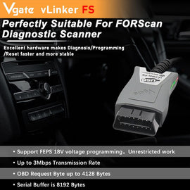 Vgate vLinker FS ELM327 For Ford FORScan HS/MS-CAN ELM 327 OBD 2 OBD2 Car
