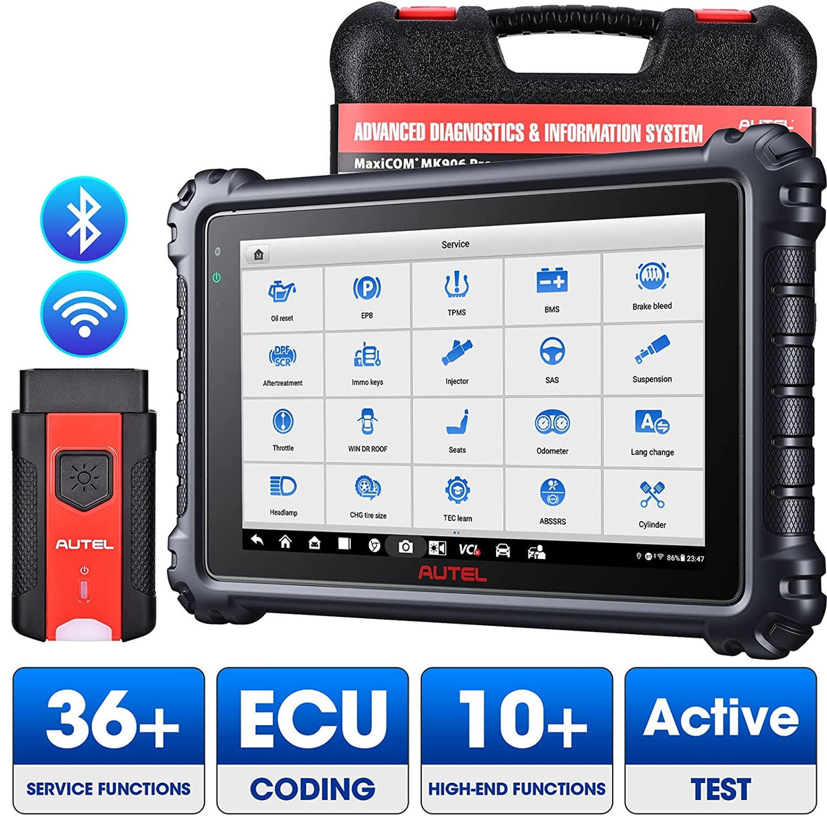 Autel MaxiCOM MK906 Pro Auto Diagnostic Scan Tool OBD2 Code Scanner ...