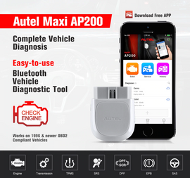 Autel AP200 Bluetooth OBD2 Diagnostic Scan Tool - Auto Lines Australia
