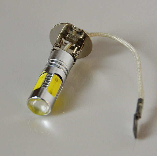 H3 7.5W LED COB 6000K Lens 12V Headlight Xenon Super White Fog Lamp Globes Bulbs - Auto Lines Australia