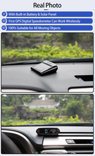 Load image into Gallery viewer, Wireless HUD HEAD-UP DISPLAY Car/Truck/Bus Solar Panel Digital Speedometer Universal GPS Speed Warning Alarm