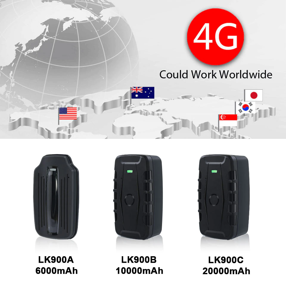 4G Magnetic GPS TRACKER 20000mAh Waterproof IPX7 Anti-Theft Vehicle Car Truck