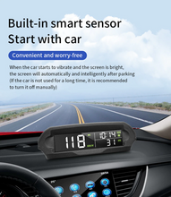 Load image into Gallery viewer, Wireless HUD HEAD-UP DISPLAY Car/Truck/Bus Solar Panel Digital Speedometer Universal GPS Speed Warning Alarm