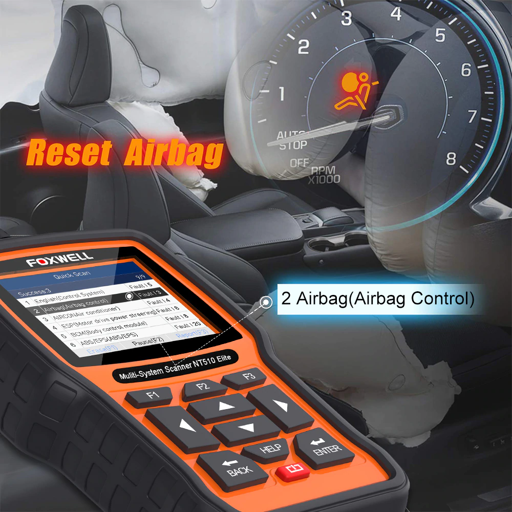 FOXWELL NT510 Full System OBD2 Auto Fault Code Reader Reset Diagnostic Scan Tool Fits HOLDEN