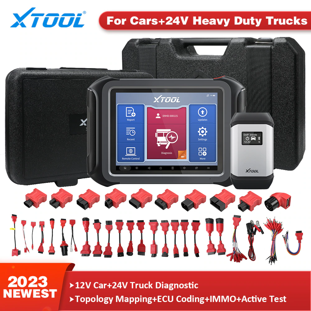 XTOOL D9HD Diagnostic Tool For 12V Car 24V Truck ECU Coding Programming Diesel Secondary image