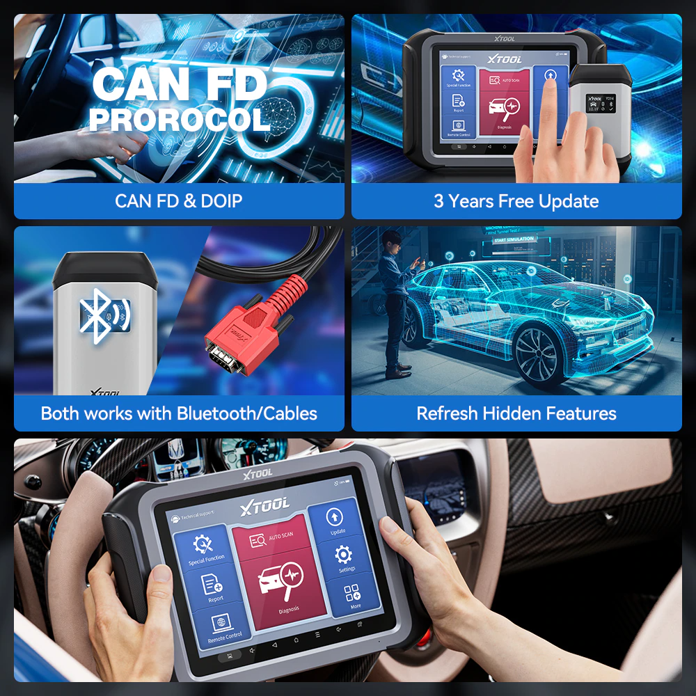 XTOOL D9 PRO Diagnostic Scan Tool With Topology Map CAN FD&DoIP Online ECU Programming&Coding Bi-Directional Control - Auto Lines Australia