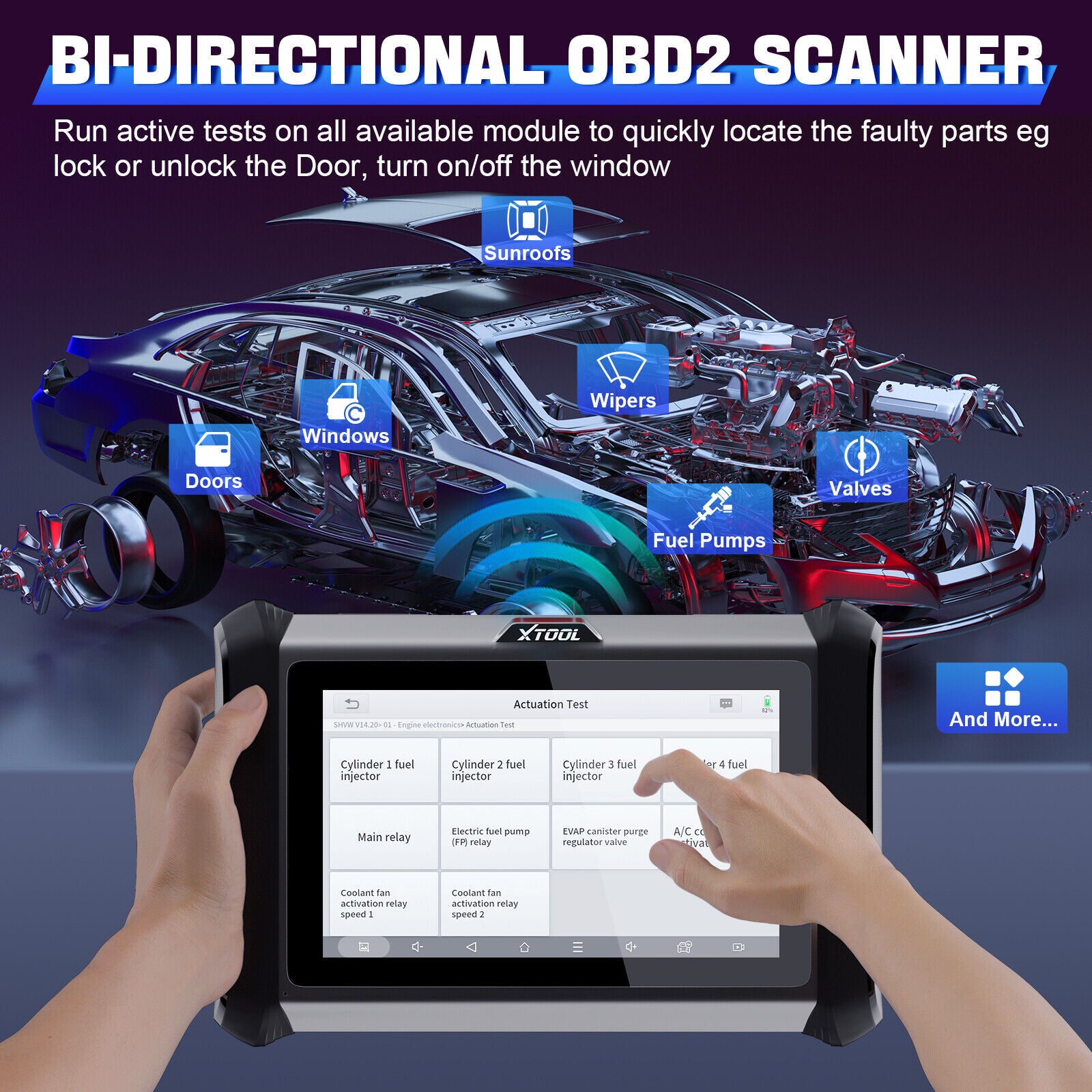 XTOOL D7W Wireless Bidirectional Scan Tool 3 Years Update,ECU Coding,CAN FD&DoIP Secondary image