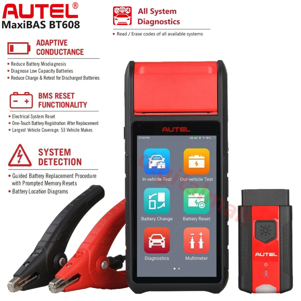 Autel MaxiBAS BT608 Auto Diagnostic Battery & Electrical System Analyzer Scanner